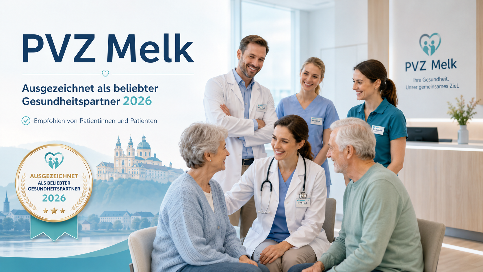 Symbolbild zum PVZ Melk als ausgezeichneter Gesundheitspartner 2026